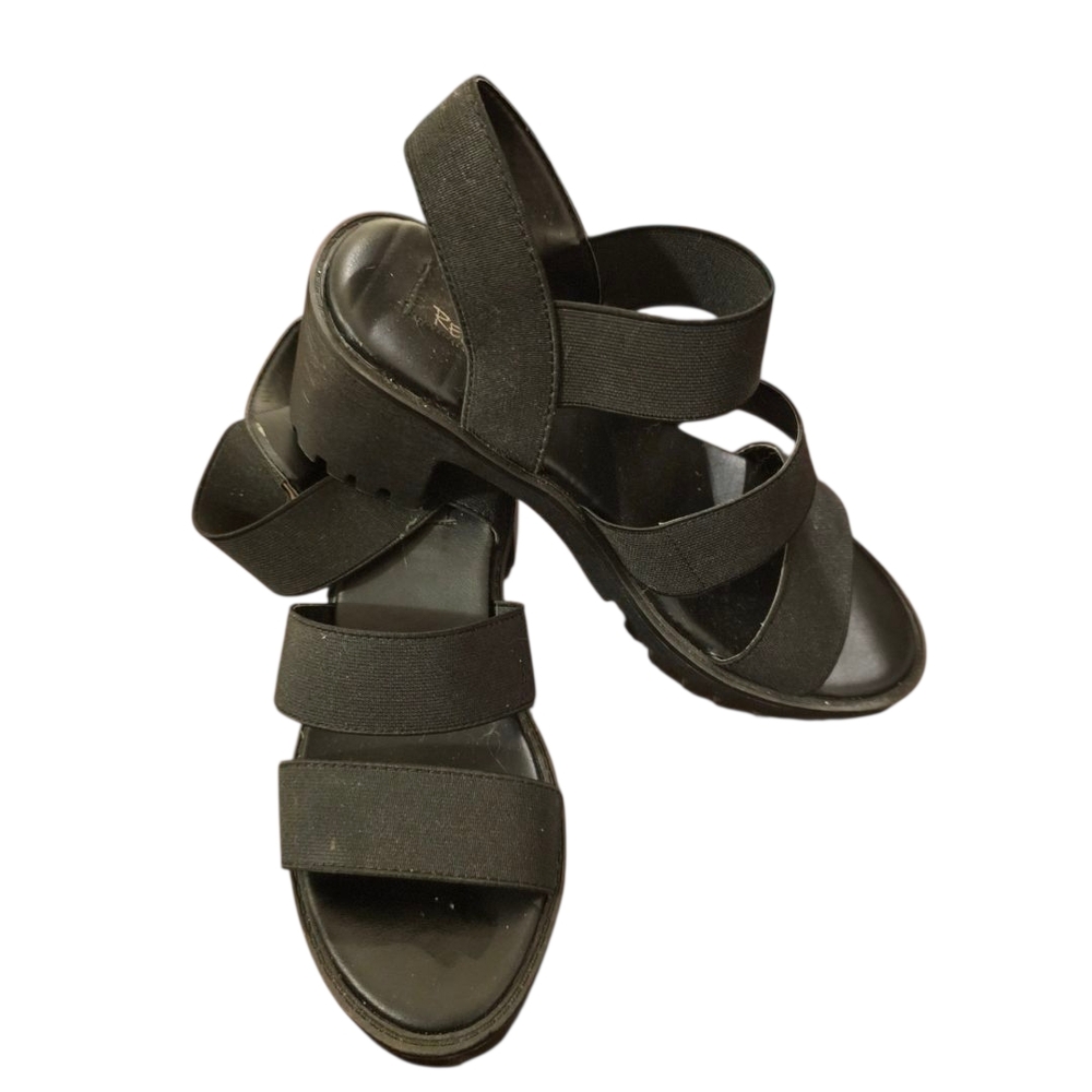 I.D. Required Girls Slip-on Dressy Heel Sandals, Black, Size 3